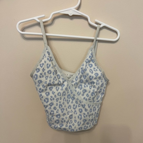 Pacsun blue cheeta tank top - Picture 1 of 2